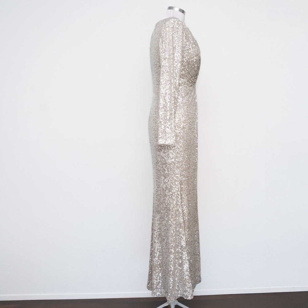Eliza J -  Long‎ Sleeve Sequin Gown - Picture 3 of 14